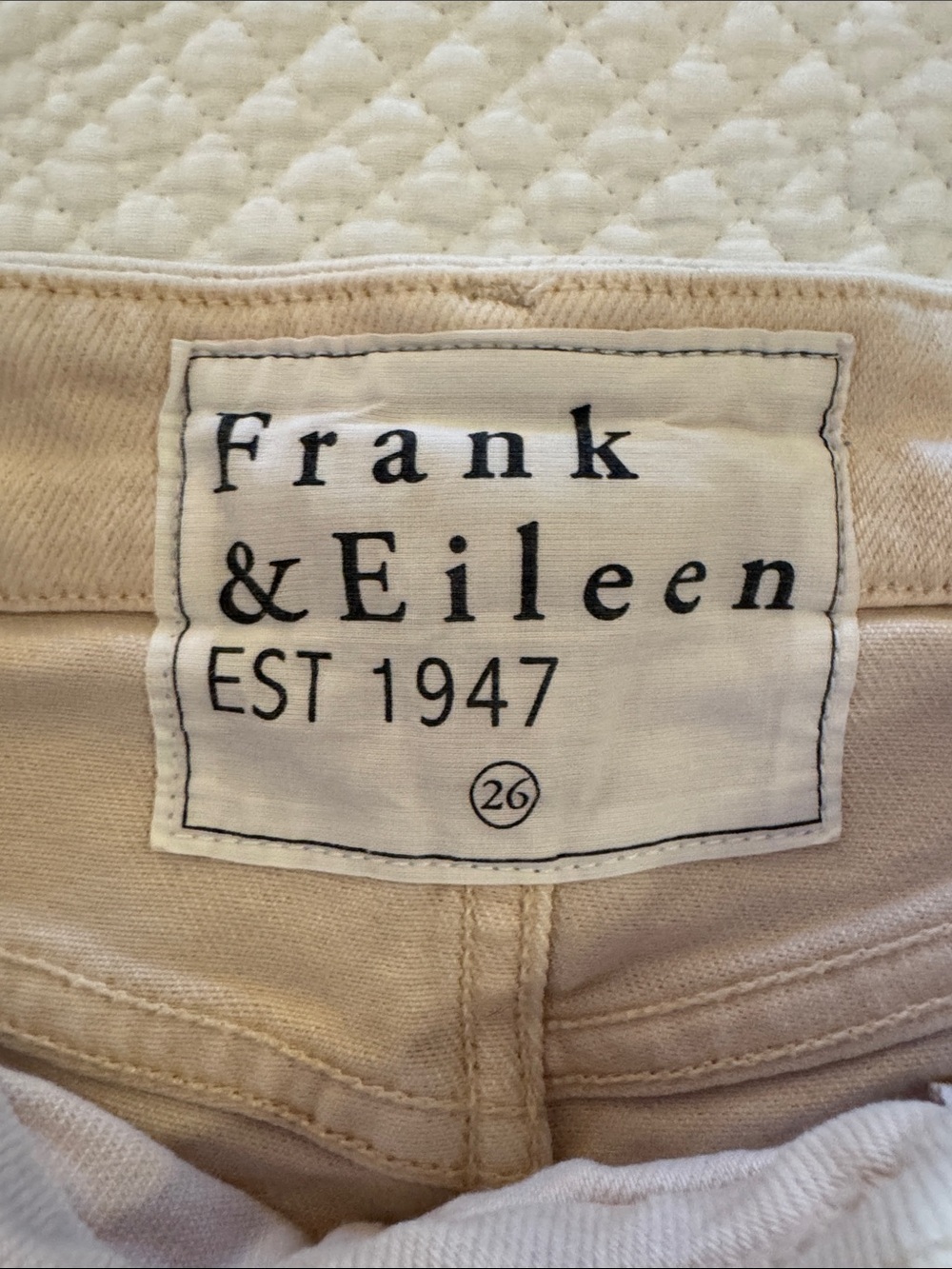 Frank & Eileen Wide-Leg Galway Jeans in Beige - Picture 3 of 8